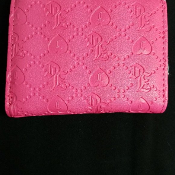 Juicy Couture PINK Deboss Free Love Semi Charmed Bifold W/ Pullout CC NWT - Picture 6 of 7